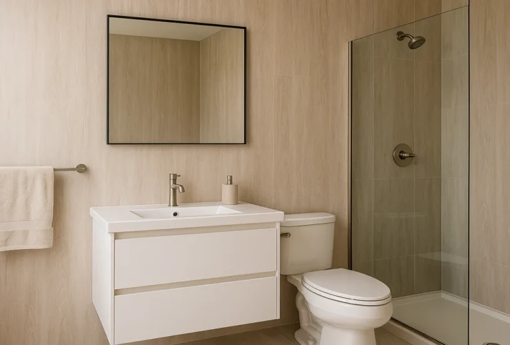 Por que todo mundo está falando sobre banheiros sem azulejos (e querendo copiar essa ideia)